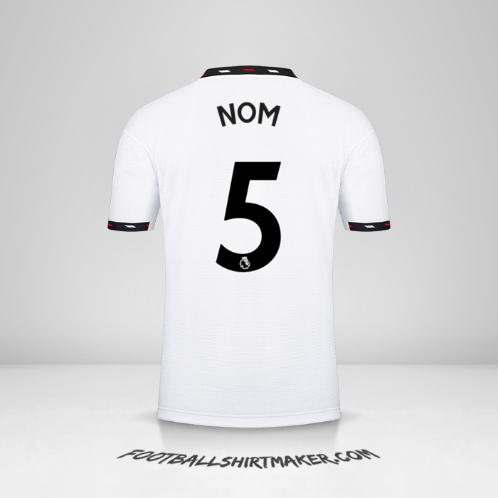 Maillot Manchester United 2022/2023 Extérieur -  nom - 5