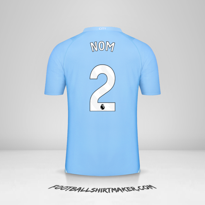 Maillot Manchester City 2023/2024 -  nom - 2