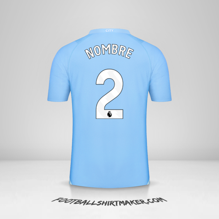 Camiseta Manchester City 2023/2024 -  nombre - 2