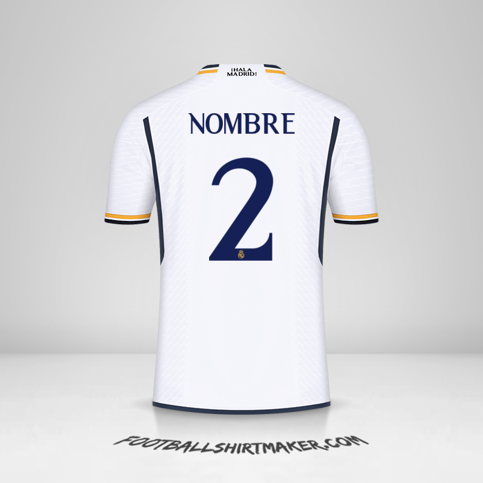Jersey Real Madrid CF Cup 2023/2024 -  nombre - 2