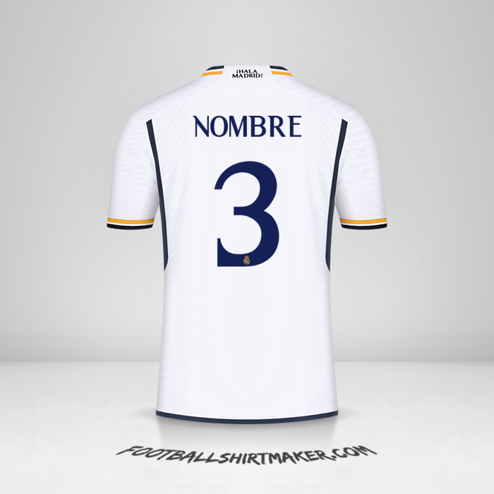 Jersey Real Madrid CF Cup 2023/2024 -  nombre - 3