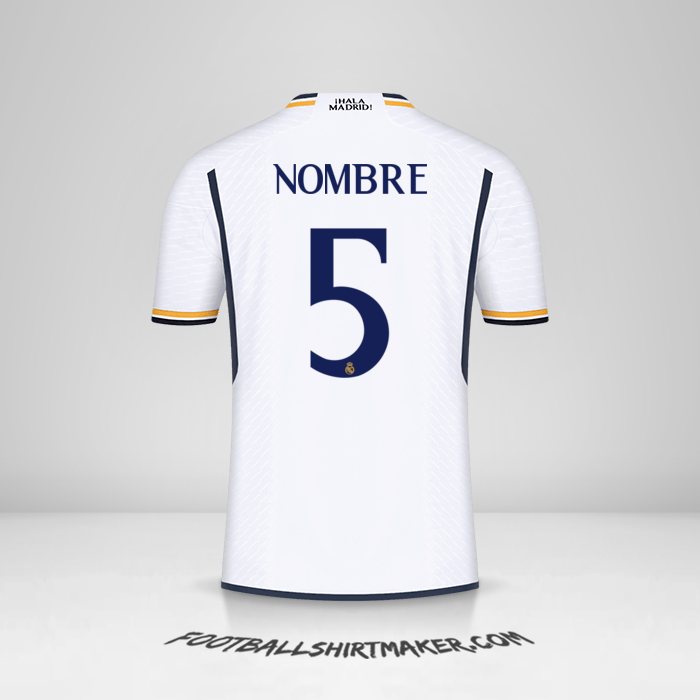 Camiseta Real Madrid CF Cup 2023/2024 -  nombre - 5
