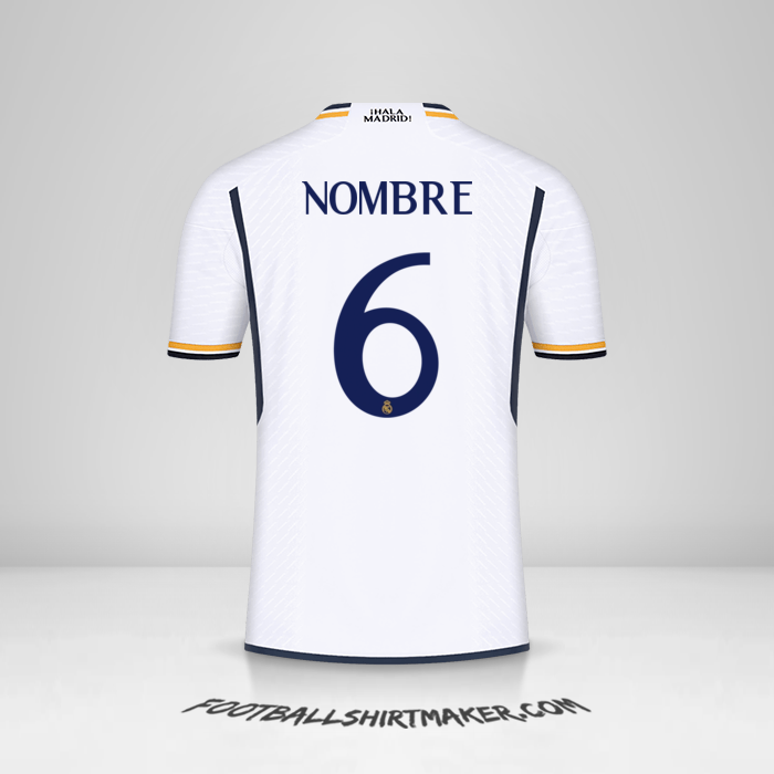 Jersey Real Madrid CF Cup 2023/2024 -  nombre - 6