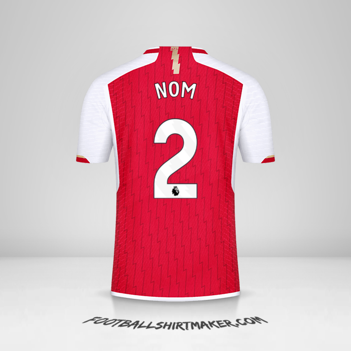 Maillot Arsenal 2023/2024 -  nom - 2