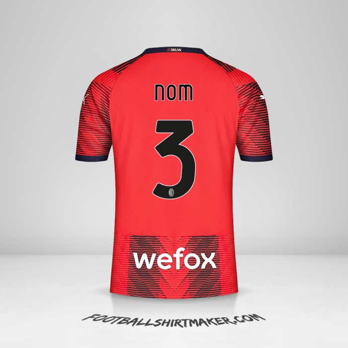 Maillot AC Milan 2023/2024 -  nom - 3