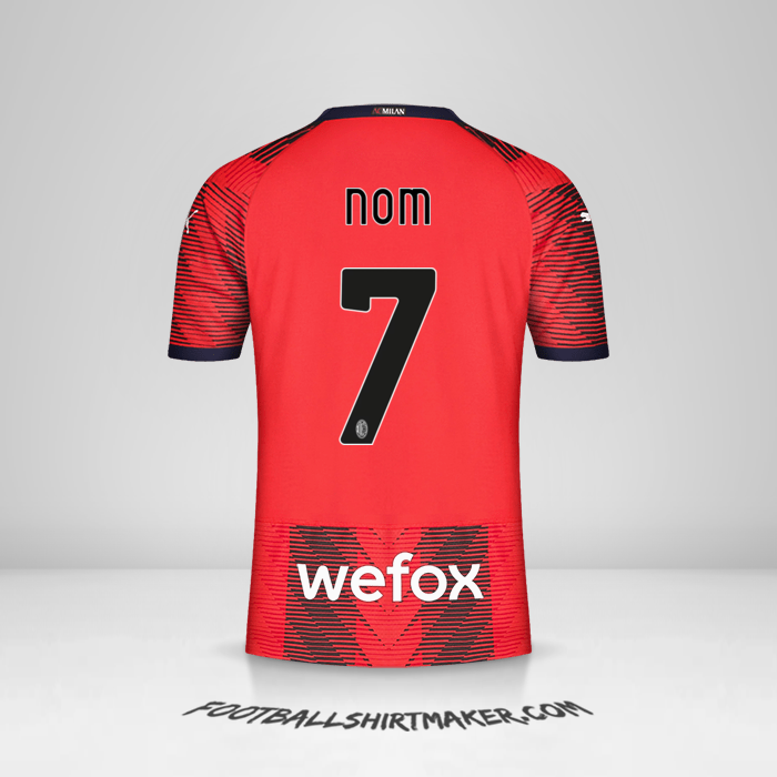 Maillot AC Milan 2023/2024 -  nom - 7