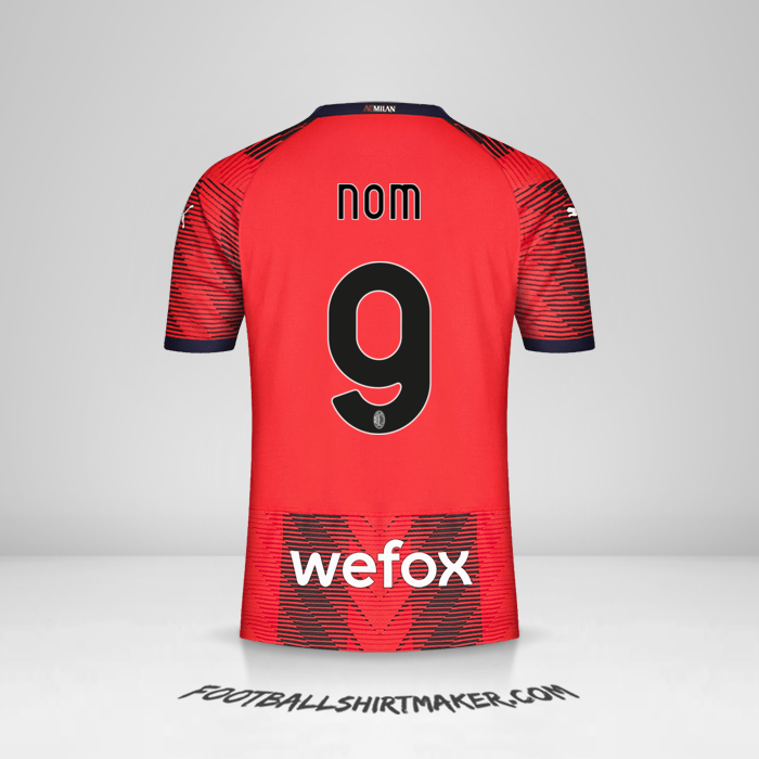 Maillot AC Milan 2023/2024 -  nom - 9
