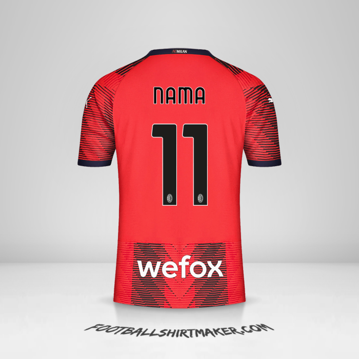 Jersey AC Milan 2023/2024 -  nama - 11