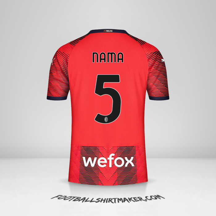Jersey AC Milan 2023/2024 -  nama - 5