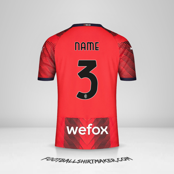 Jersey AC Milan 2023/2024 -  name - 3
