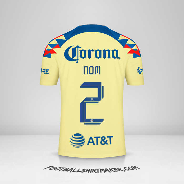 Maillot Club America 2023/2024 -  nom - 2