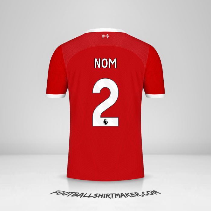 Maillot Liverpool FC 2023/2024 -  nom - 2