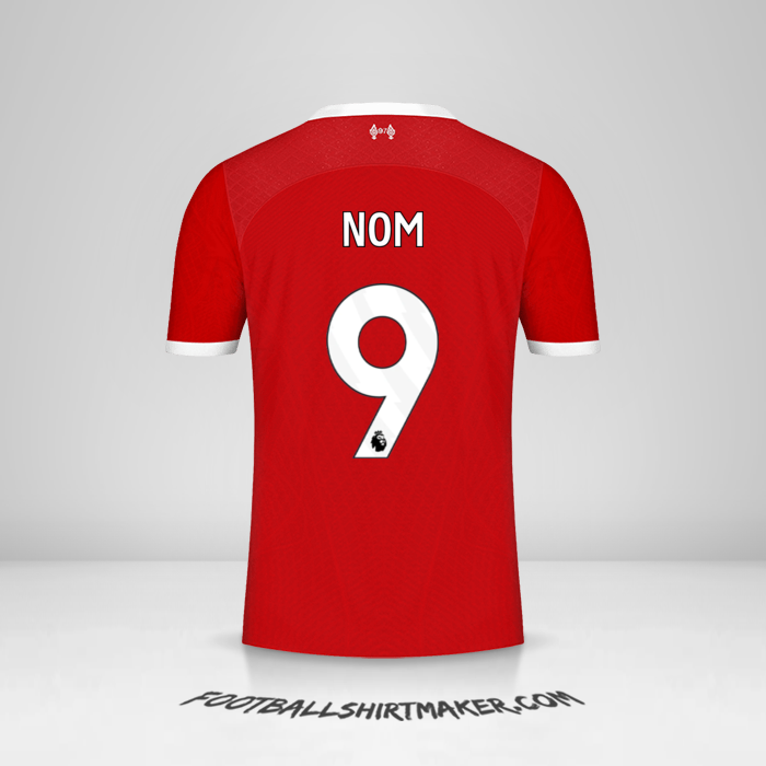 Maillot Liverpool FC 2023/2024 -  nom - 9