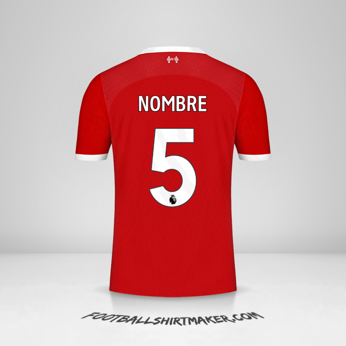 Jersey Liverpool FC 2023/2024 -  nombre - 5