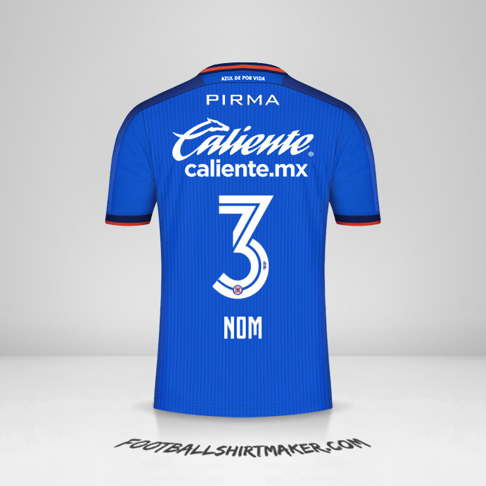 Maillot Cruz Azul 2023/2024 -  nom - 3