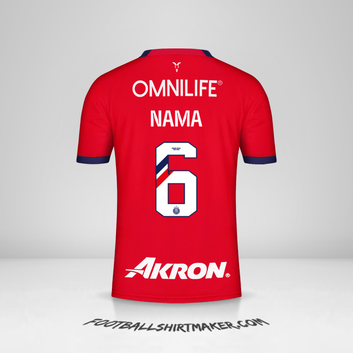 Jersey Guadalajara 2023/2024 -  nama - 6