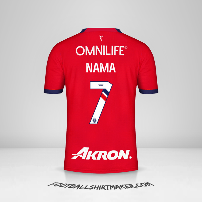 Jersey Guadalajara 2023/2024 -  nama - 7