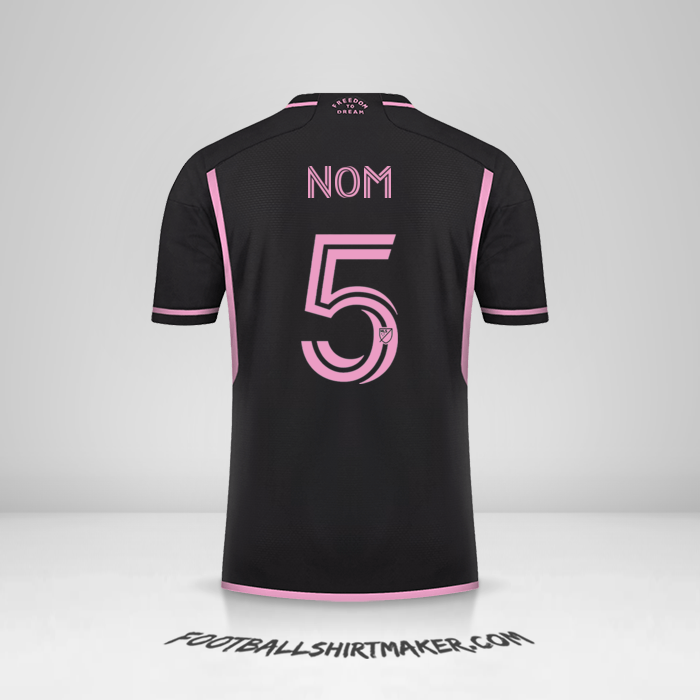 Maillot Inter Miami 2023/2024 Extérieur -  nom - 5