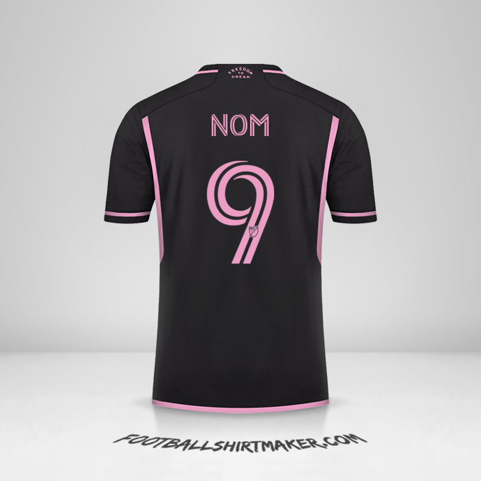 Maillot Inter Miami 2023/2024 Extérieur -  nom - 9