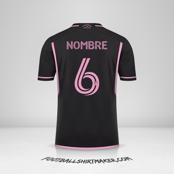 Jersey Inter Miami 2023/2024 Visita -  nombre - 6