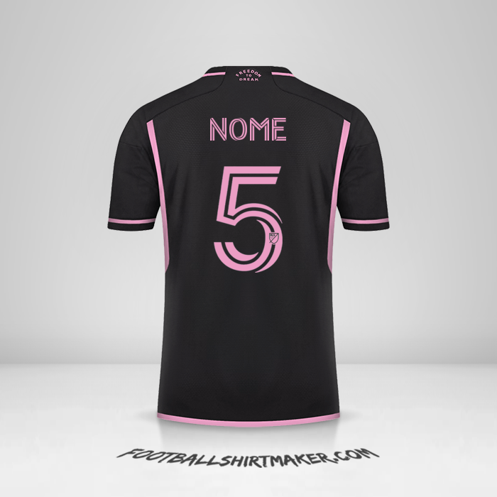 Maglia Inter Miami 2023/2024 Seconda -  nome - 5