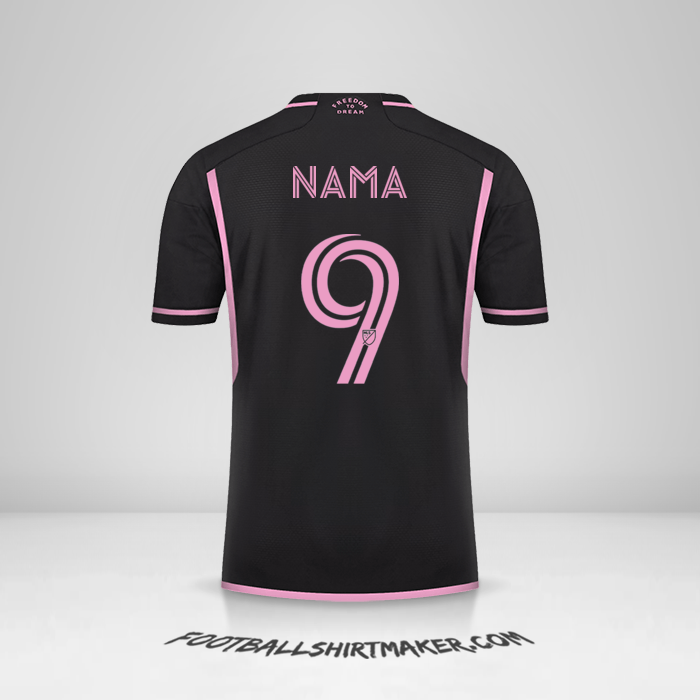 Jersey Inter Miami 2023/2024 Alternatif -  nama - 9