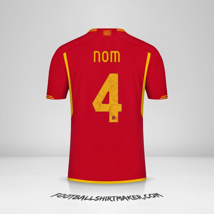 Maillot AS Roma 2023/2024 -  nom - 4