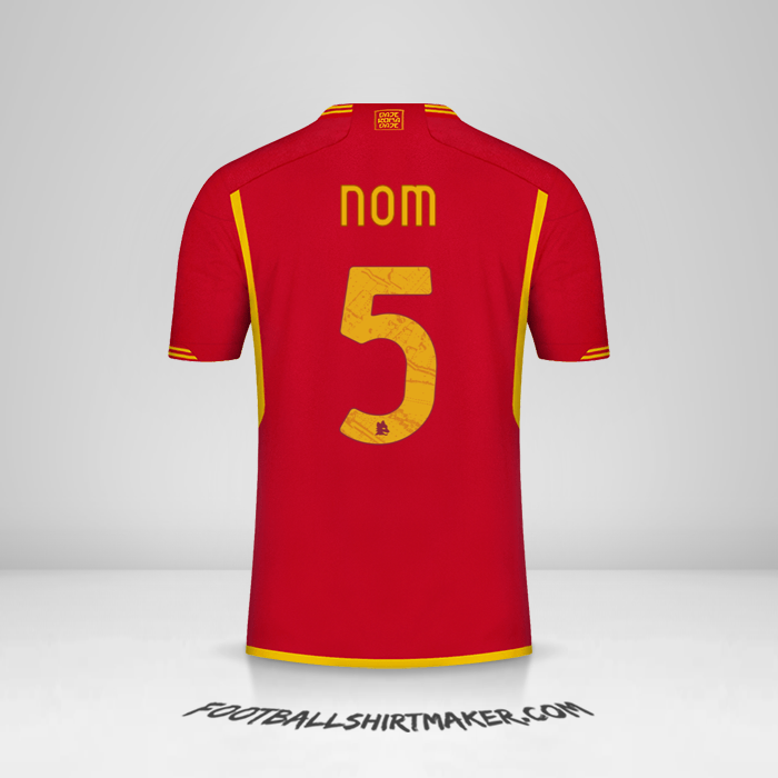 Maillot AS Roma 2023/2024 -  nom - 5