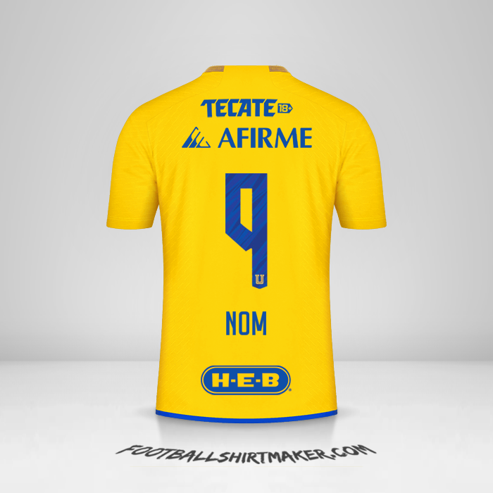 Maillot Tigres UANL 2023/2024 -  nom - 9