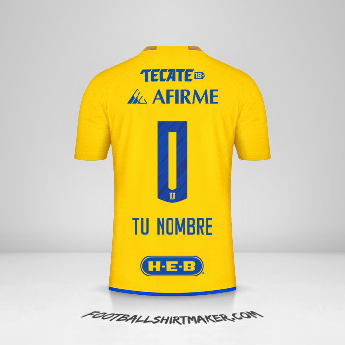 Camiseta Tigres UANL 2023/2024 -  tu nombre - 0