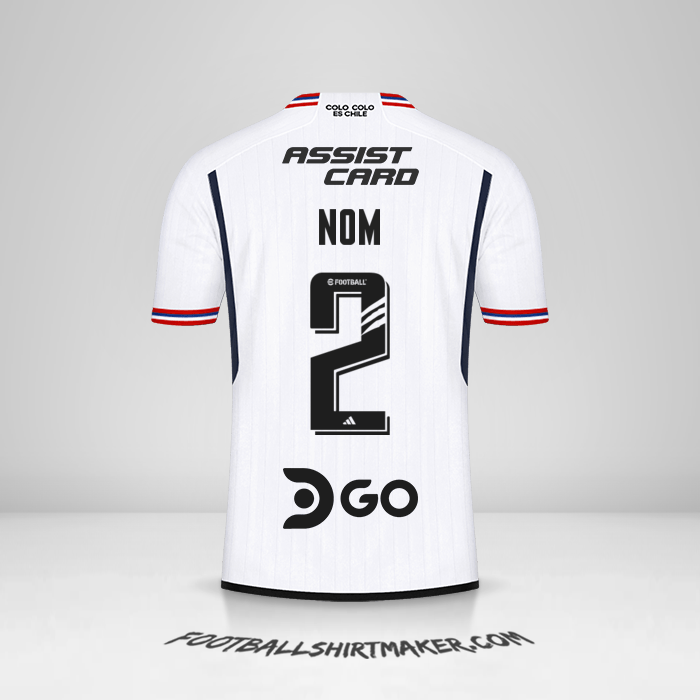 Maillot Colo Colo 2023 -  nom - 2