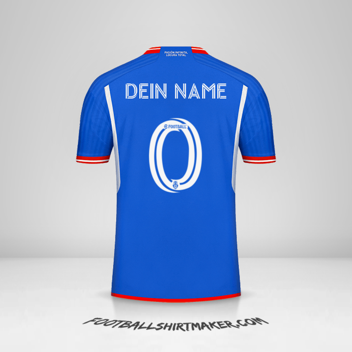 Trikot Universidad de Chile 2023 -  dein name - 0