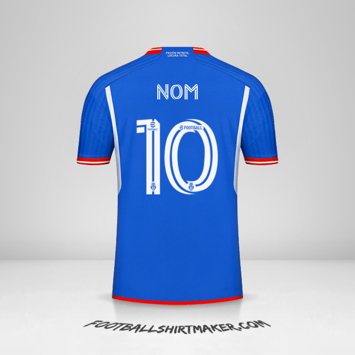 Maillot Universidad de Chile 2023 -  nom - 10