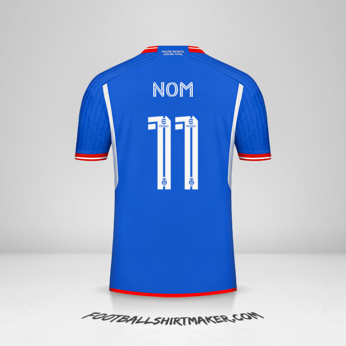 Maillot Universidad de Chile 2023 -  nom - 11