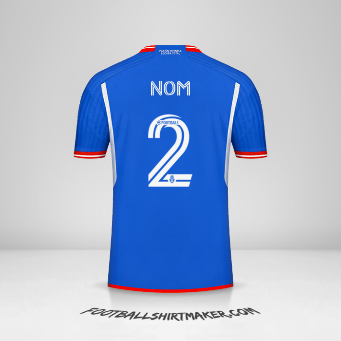 Maillot Universidad de Chile 2023 -  nom - 2