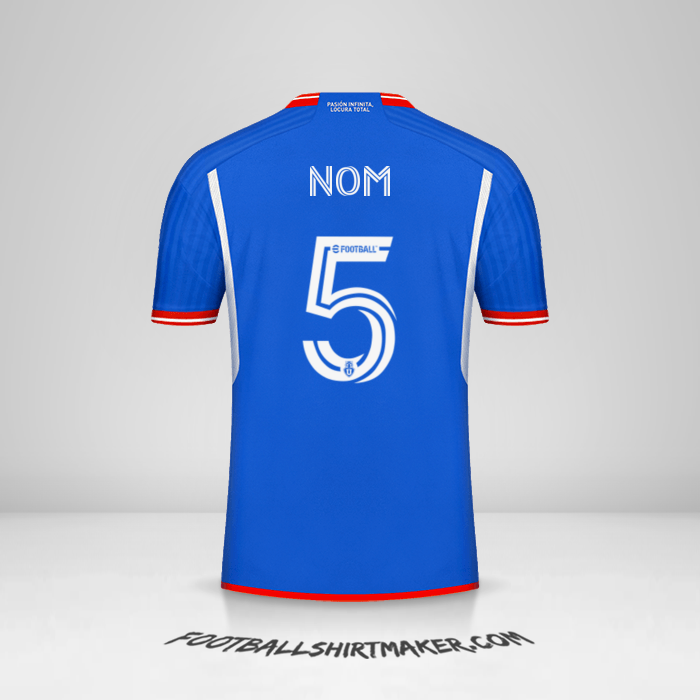 Maillot Universidad de Chile 2023 -  nom - 5