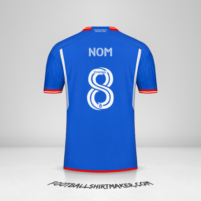 Maillot Universidad de Chile 2023 -  nom - 8