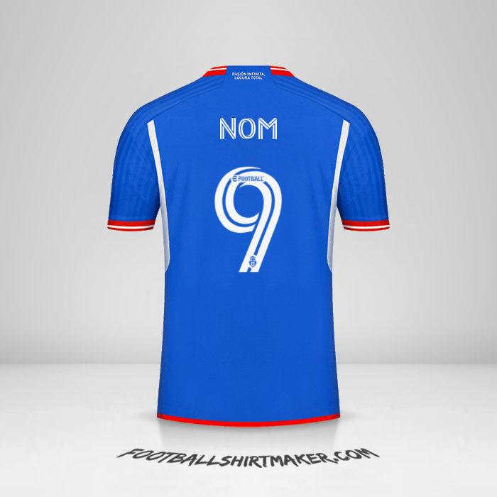 Maillot Universidad de Chile 2023 -  nom - 9