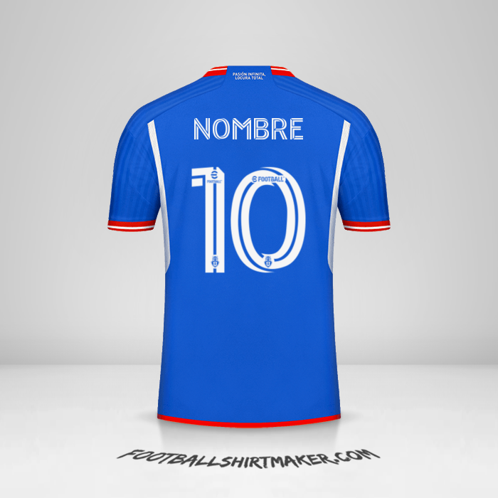 Jersey Universidad de Chile 2023 -  nombre - 10