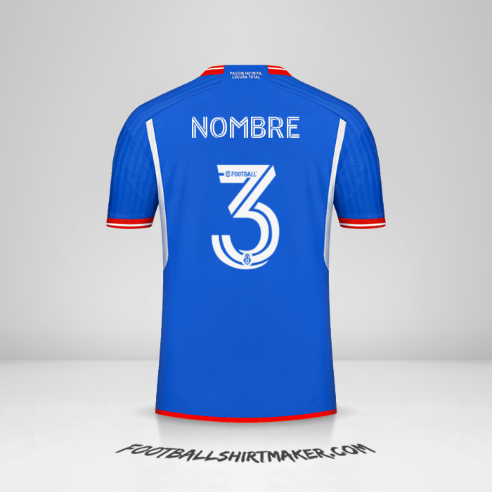 Jersey Universidad de Chile 2023 -  nombre - 3
