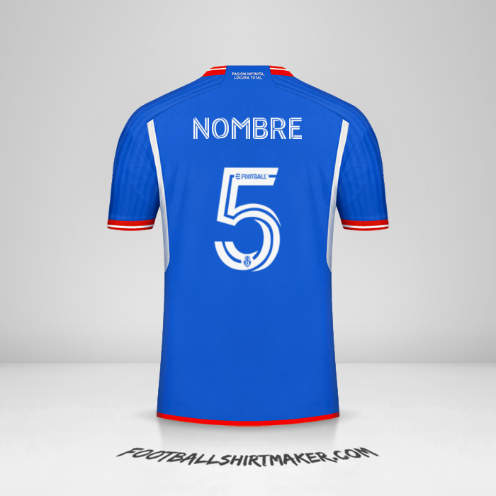 Jersey Universidad de Chile 2023 -  nombre - 5