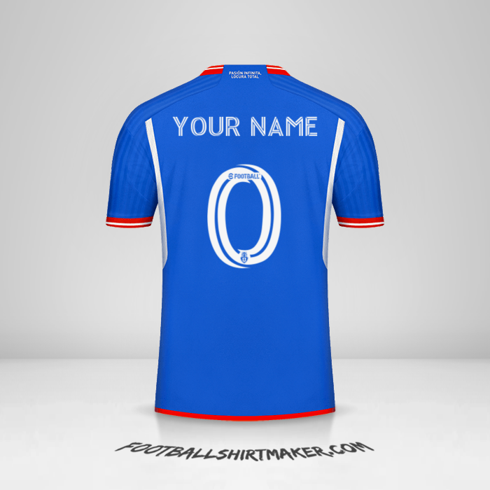 Jersey Universidad de Chile 2023 -  your name - 0