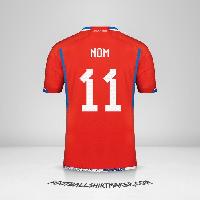 Maillot Chili 2022/2023 -  nom - 11