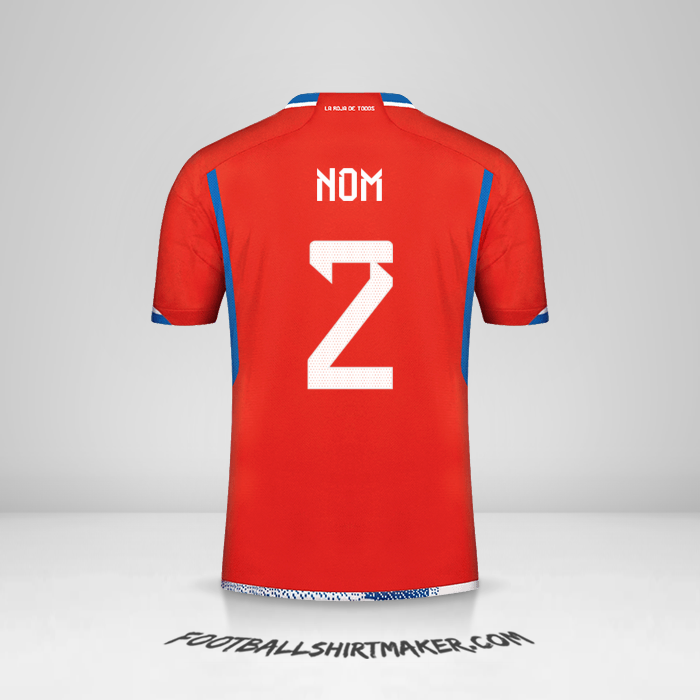 Maillot Chili 2022/2023 -  nom - 2