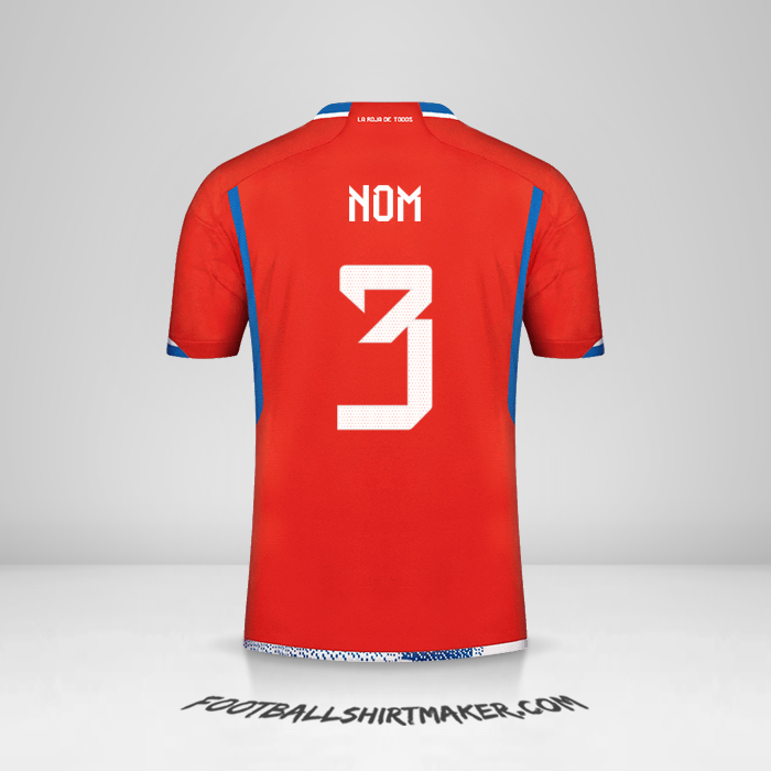 Maillot Chili 2022/2023 -  nom - 3