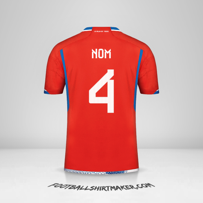 Maillot Chili 2022/2023 -  nom - 4