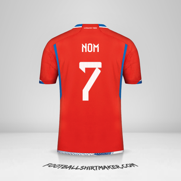 Maillot Chili 2022/2023 -  nom - 7