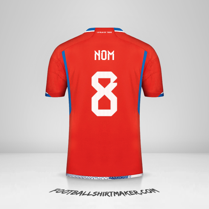 Maillot Chili 2022/2023 -  nom - 8