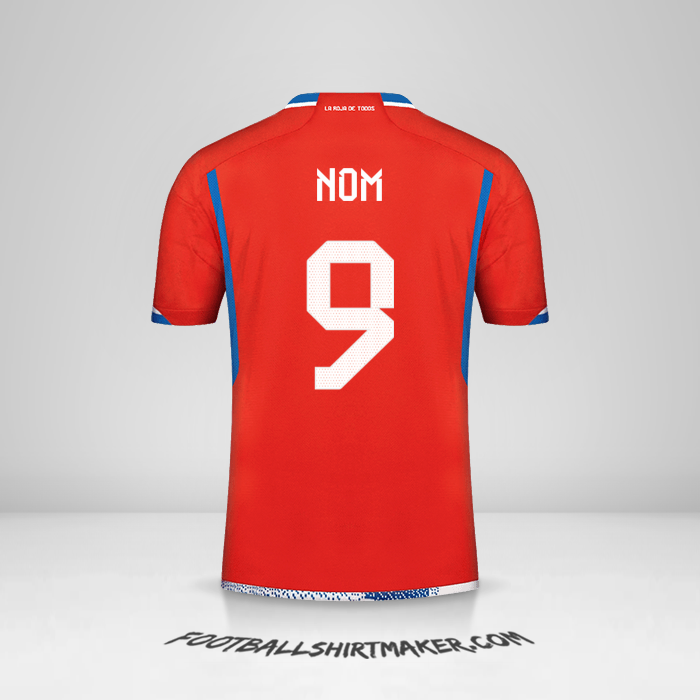 Maillot Chili 2022/2023 -  nom - 9