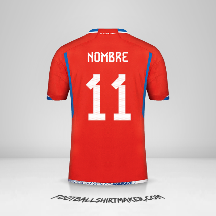 Camiseta Chile 2022/2023 -  nombre - 11